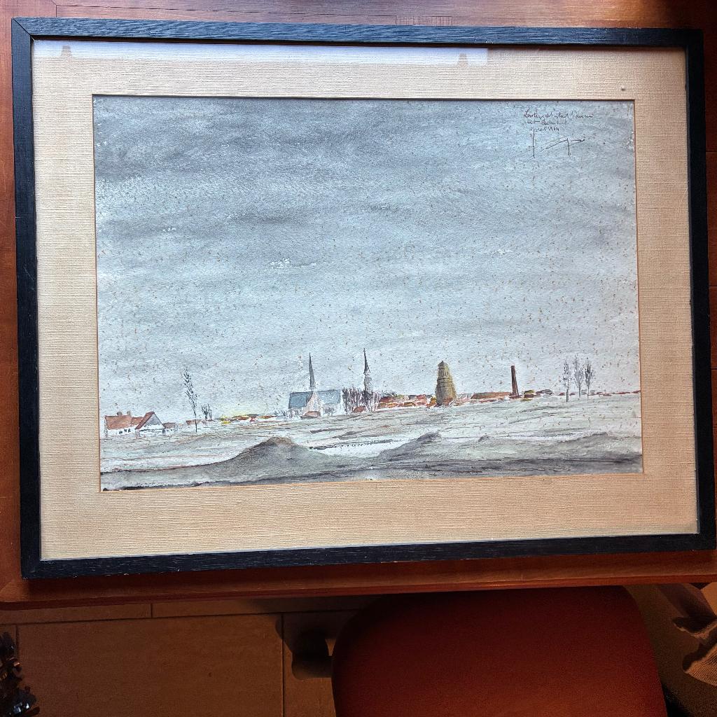 VEURNE TEKENING GEKLEURD, Ophalen of Verzenden