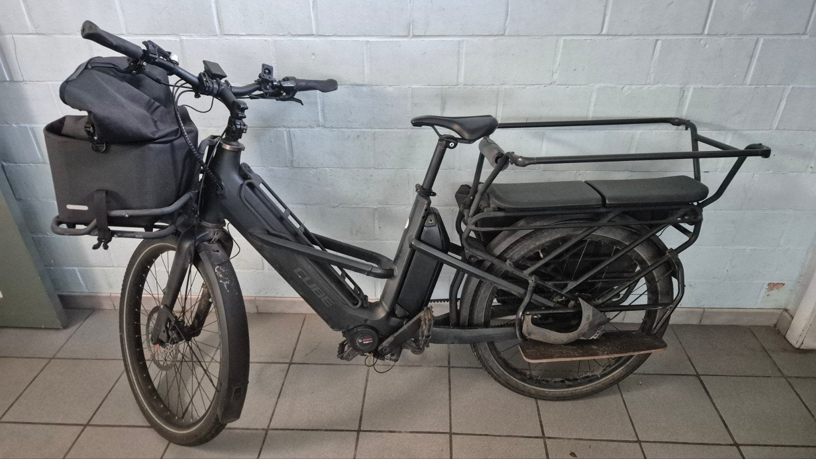Cube longtail, Fietsen en Brommers, Ophalen, Gebruikt, 50 km per accu of meer, Cube