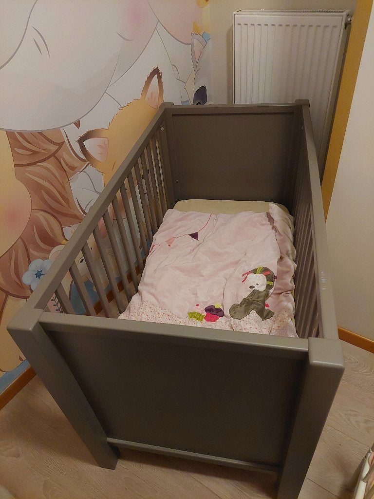 Kinderbedje quax, Kinderen en Baby's, Ophalen, Zo goed als nieuw, Rechthoekig, In hoogte verstelbaar