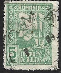 1 Postzegel Roemenië 1918 Steun families gemobiliseerden, Timbres & Monnaies, Timbres | Europe | Autre, Enlèvement ou Envoi, Autres pays