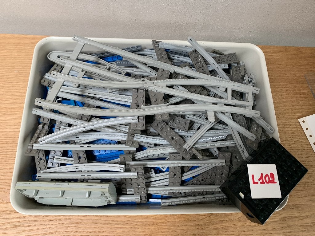 LEGO L102: SUPERLOT TREINSPOREN E.A. VINTAGE, Lego, Ophalen of Verzenden, Losse stenen, City