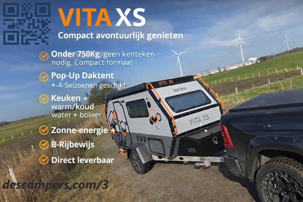 ⚡ Caravanes tout-terrain | Haute qualité | VITA XS ⚡, Autres marques, Siège standard, 500 - 750 kg, Réfrigérateur