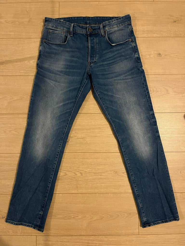 G- star RAW 3301 STRAIGHT broek jeans W33 L32 Z.G.A.N, Ophalen of Verzenden, Zo goed als nieuw, W33 - W34 (confectie 48/50)