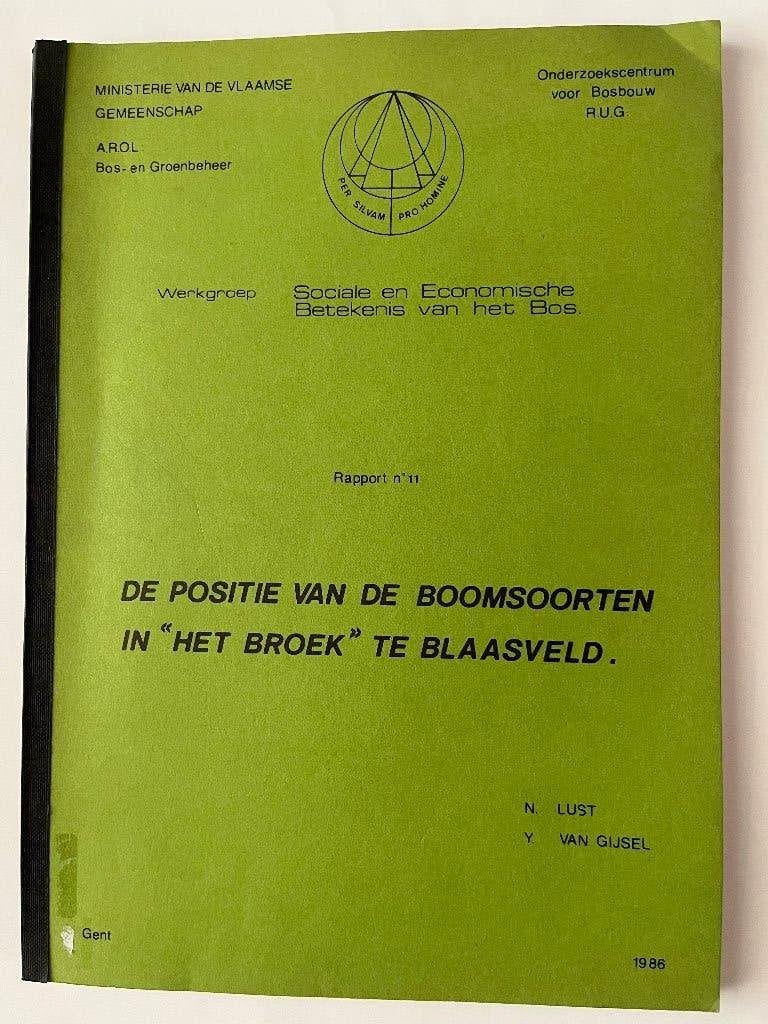 De positie van de boomsoorten in Het Broek te Blaasveld, Ophalen of Verzenden, Gelezen, Natuur algemeen