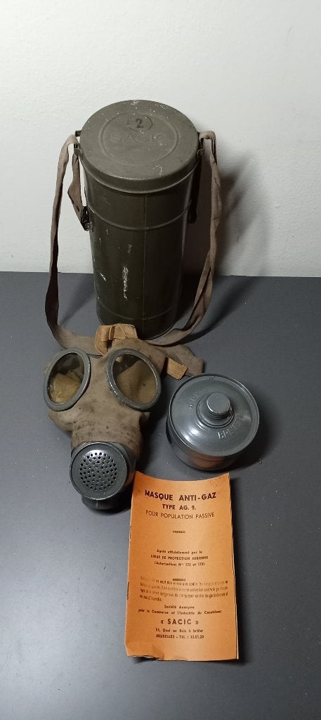 Masque à Gaz Défense Passive WW2, Collections, Enlèvement ou Envoi, Armée de terre, Autres types