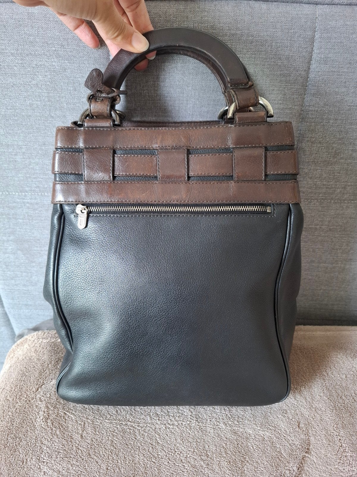 Delvaux Roseau handtas vintage, Handtassen en Accessoires, Tassen | Damestassen, Ophalen, Gebruikt, Zwart, Handtas