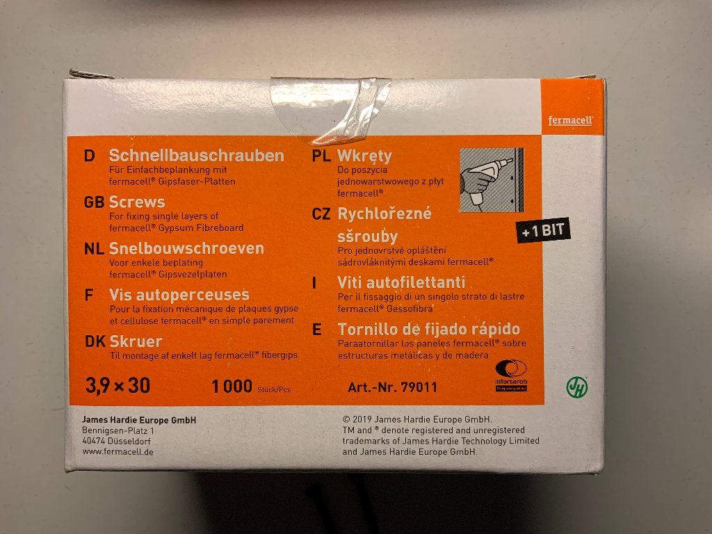 VIS FERMACELL 3,9 x 30, Ophalen, Nieuw, Overige materialen, 20 tot 50 mm