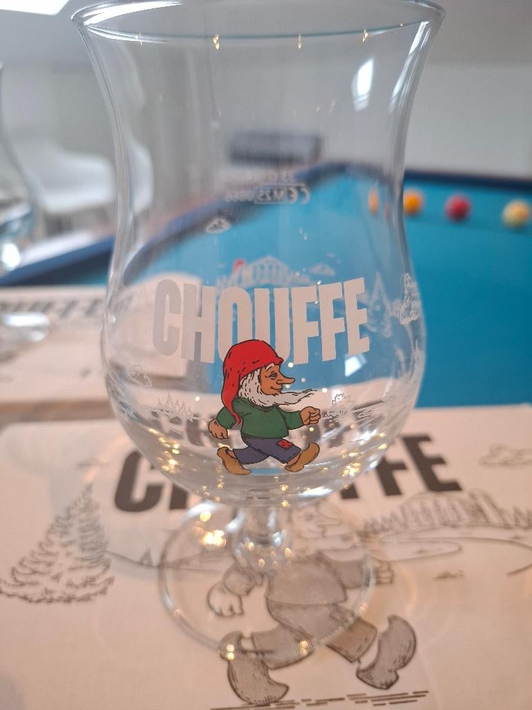 12 La chouffe 33 cl glazen te koop, Ophalen, Nieuw, Bierglas
