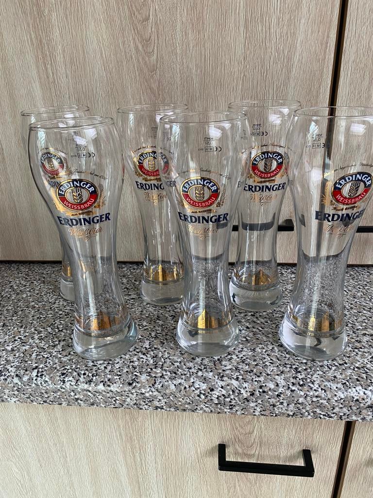 Erdinger glazen, Verzamelen, Ophalen, Zo goed als nieuw, Glas of Glazen, Overige merken