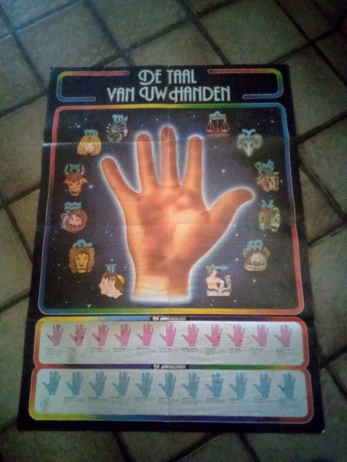 vintage poster (de taal van je handen.), Ophalen of Verzenden