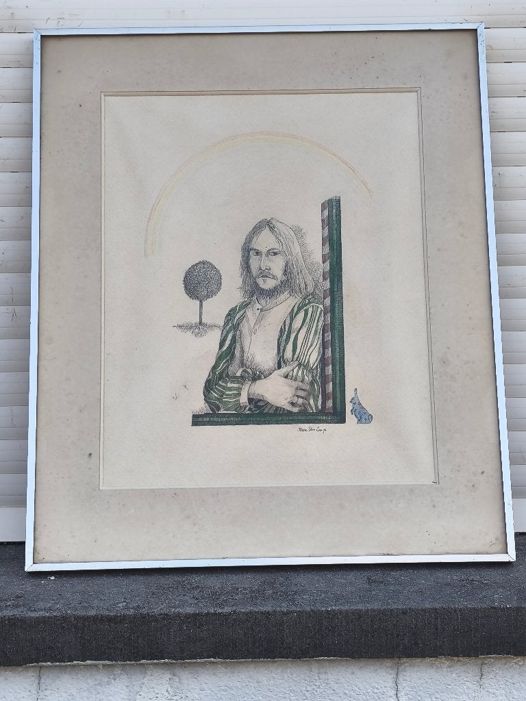 Lithographie signe marc van loo, Antiquités & Art, Enlèvement ou Envoi