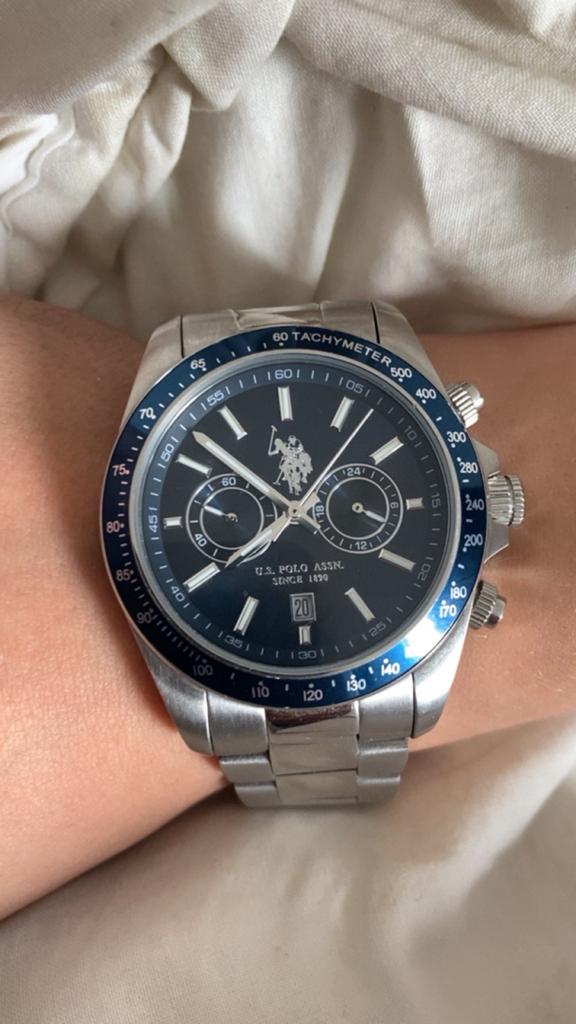 Horloge, Staal, Polshorloge, Zo goed als nieuw, Zilver