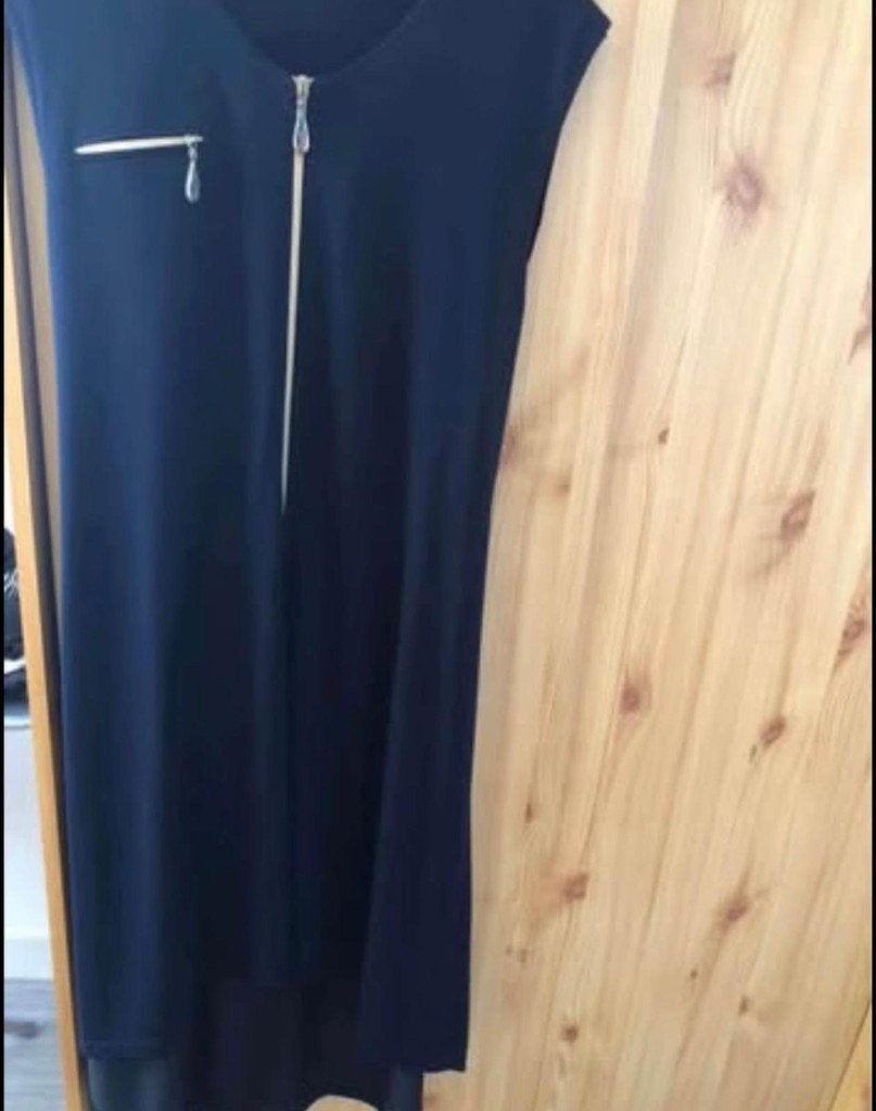 Lange blazer, Ophalen, Blauw, Maat 42/44 (L), Nieuw