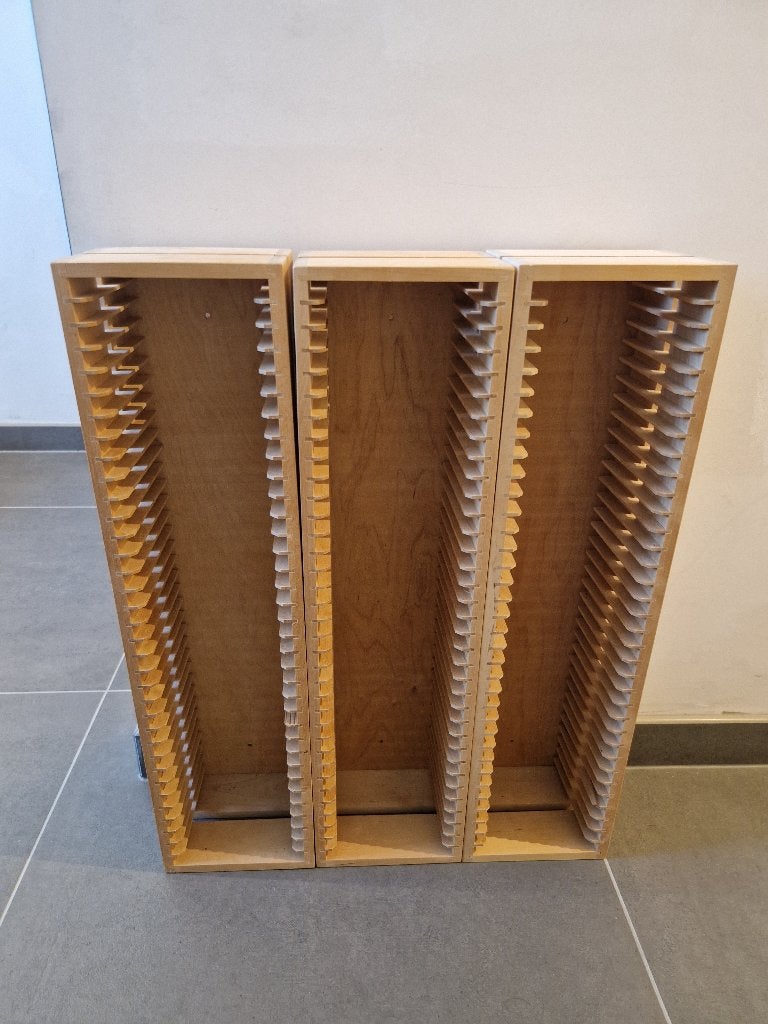 3 x étagère rangement pour CD Ikea Boalt vintage '80 105CDs, TV, Hi-fi & Vidéo, Enlèvement ou Envoi, Utilisé