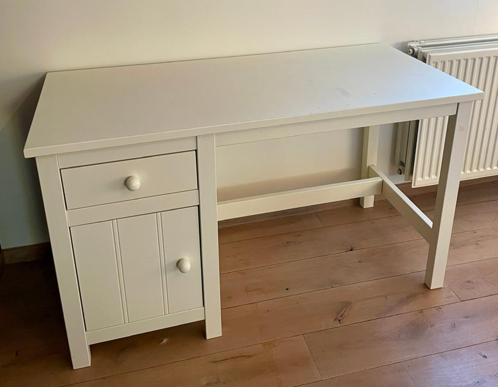Bureau voor tiener, Ophalen, Gebruikt, Wit, Hout