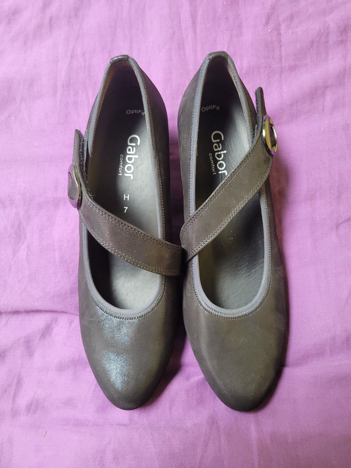 Gabor Comfort Mary Jane Pumps – Zwart/Antraciet – Maat 7 (40, Kleding | Dames, Pumps, Zwart, Gabor, Ophalen of Verzenden