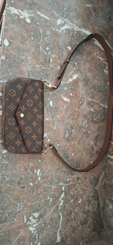 Crossbody Tas / Schoudertas met Bordeaux Binnenkant, Ophalen, Nieuw, Bruin, Overige merken