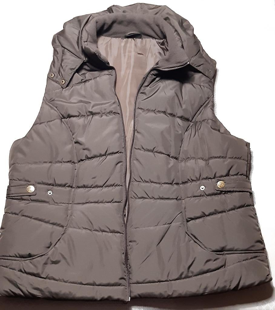 Dames bodywarmer met kap maat 54, Kleding | Dames, Bodywarmers, Ophalen, Bruin, Maat 46/48 (XL) of groter, Zo goed als nieuw