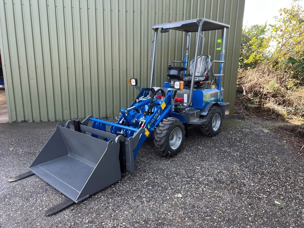 E-Wolf 604E minishovel elektrische NIEUW electro 1170kg WOLF, Articles professionnels, Enlèvement ou Envoi, Chargeuse sur pneus ou Chouleur