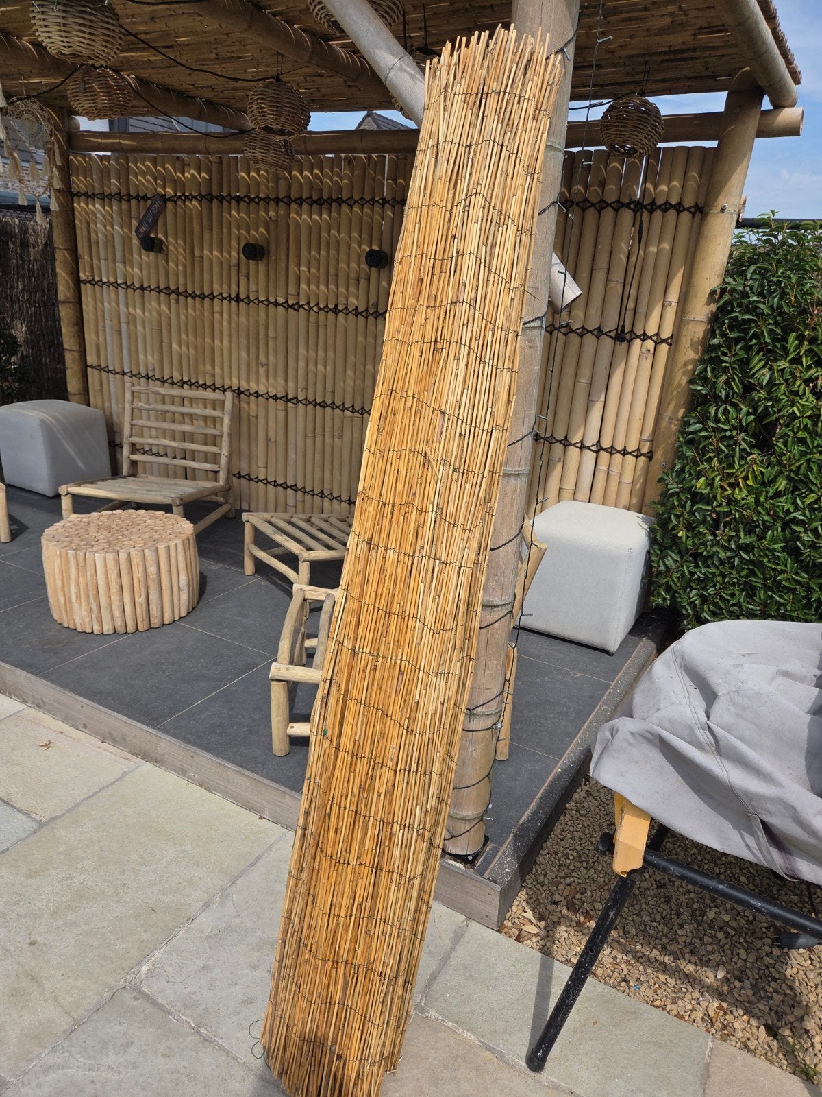 Rieten mate GEPELD! 200 X 500CM NIEUW, Tuin en Terras, Tuinschermen, Ophalen