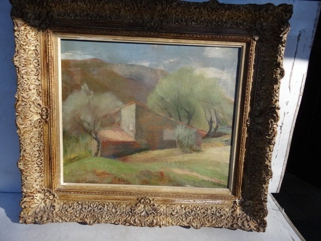 Schilderij — het platteland — Finette DUPONT - op doek —, Ophalen of Verzenden, Doek