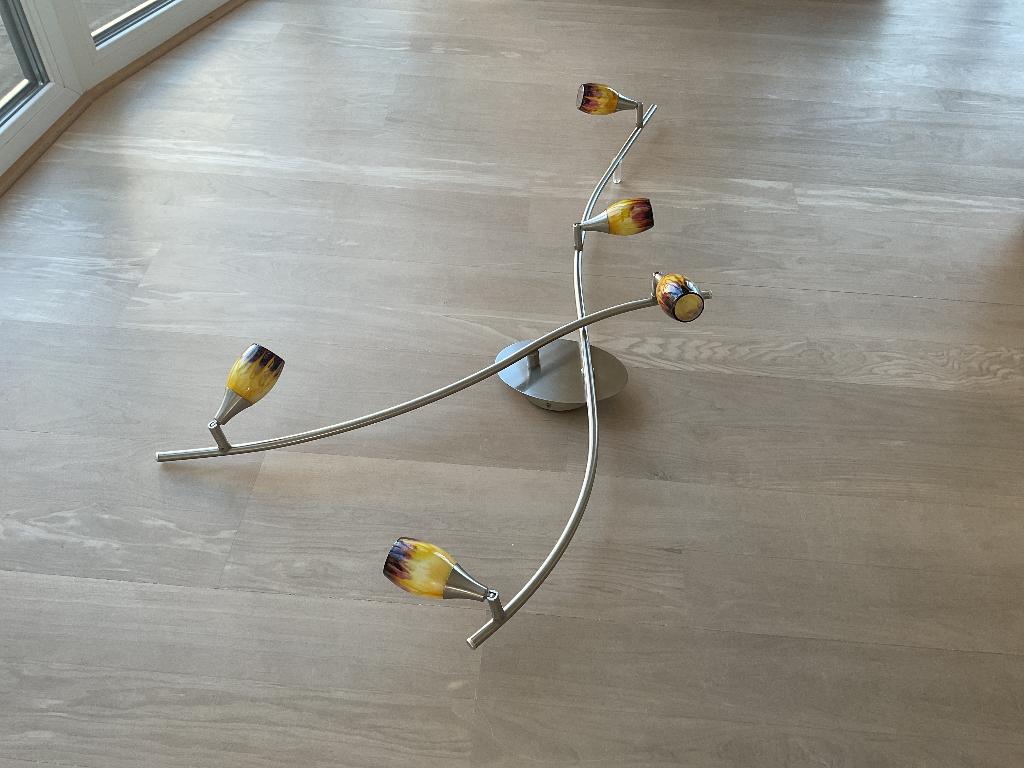 Plafondverlichting, Huis en Inrichting, Lampen | Plafondlampen, Ophalen, Zo goed als nieuw, Glas