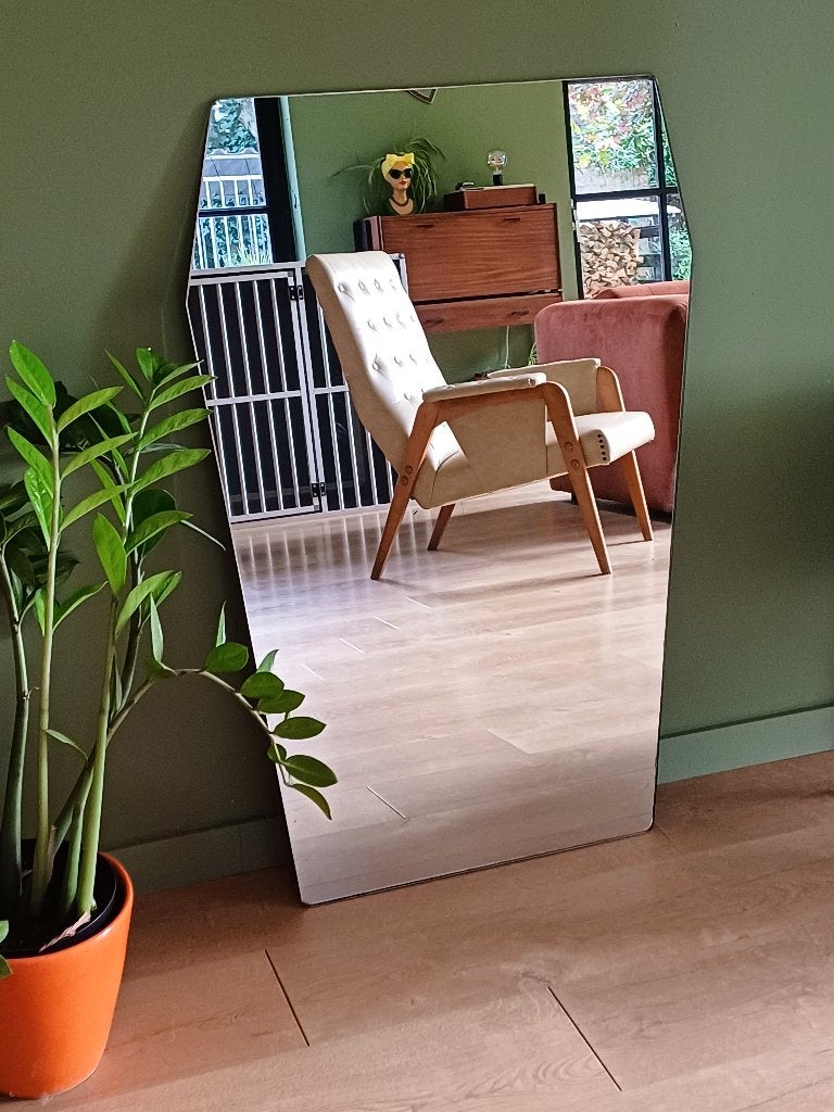 Grand miroir vintage années 50 - 60, Enlèvement