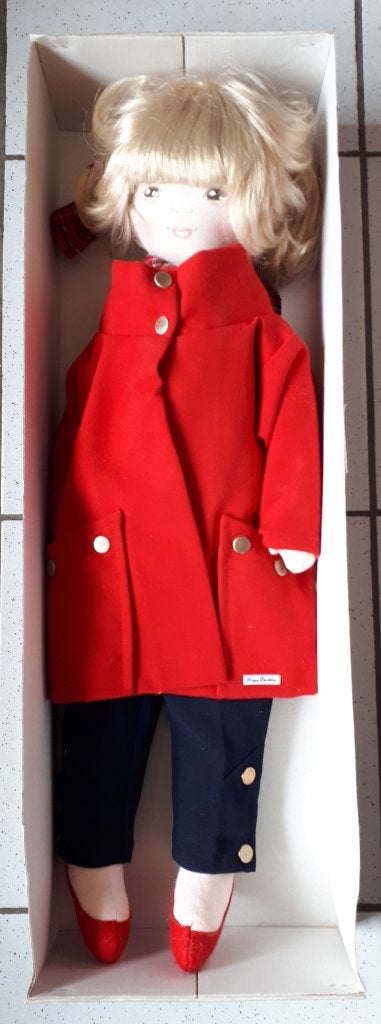 Pierre Cardin pop van vintage stof., Ophalen, Nieuw, Pop, Levensecht of Reborn