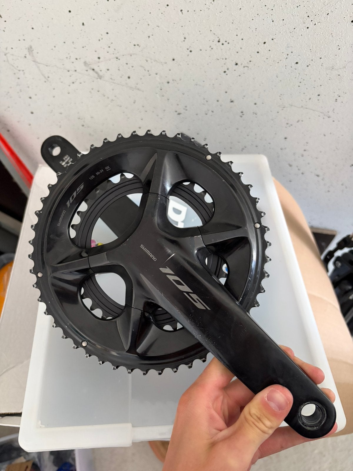 Shimano 105 cranckstel, Fietsen en Brommers, Fietsonderdelen, Ophalen, Zo goed als nieuw