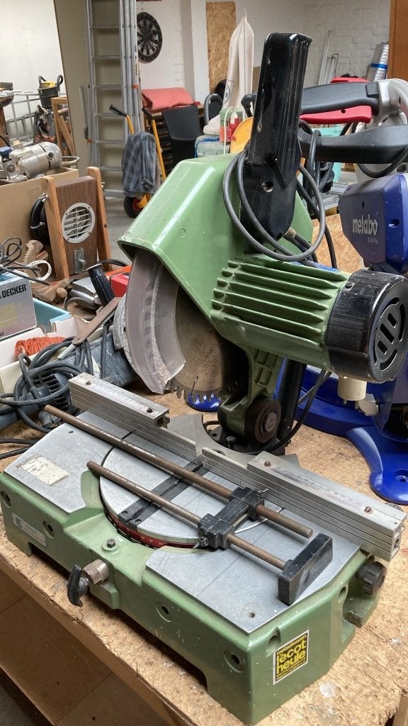 Afkortzaag, Doe-het-zelf en Bouw, Gereedschap | Zaagmachines, Ophalen, Gebruikt, Afkortzaag