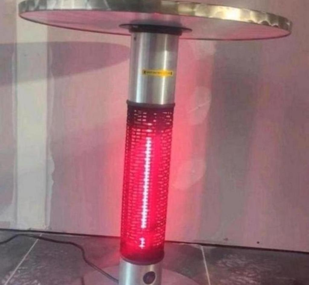 Terrastafel met verwarming in de voet, Tuin en Terras, Ophalen