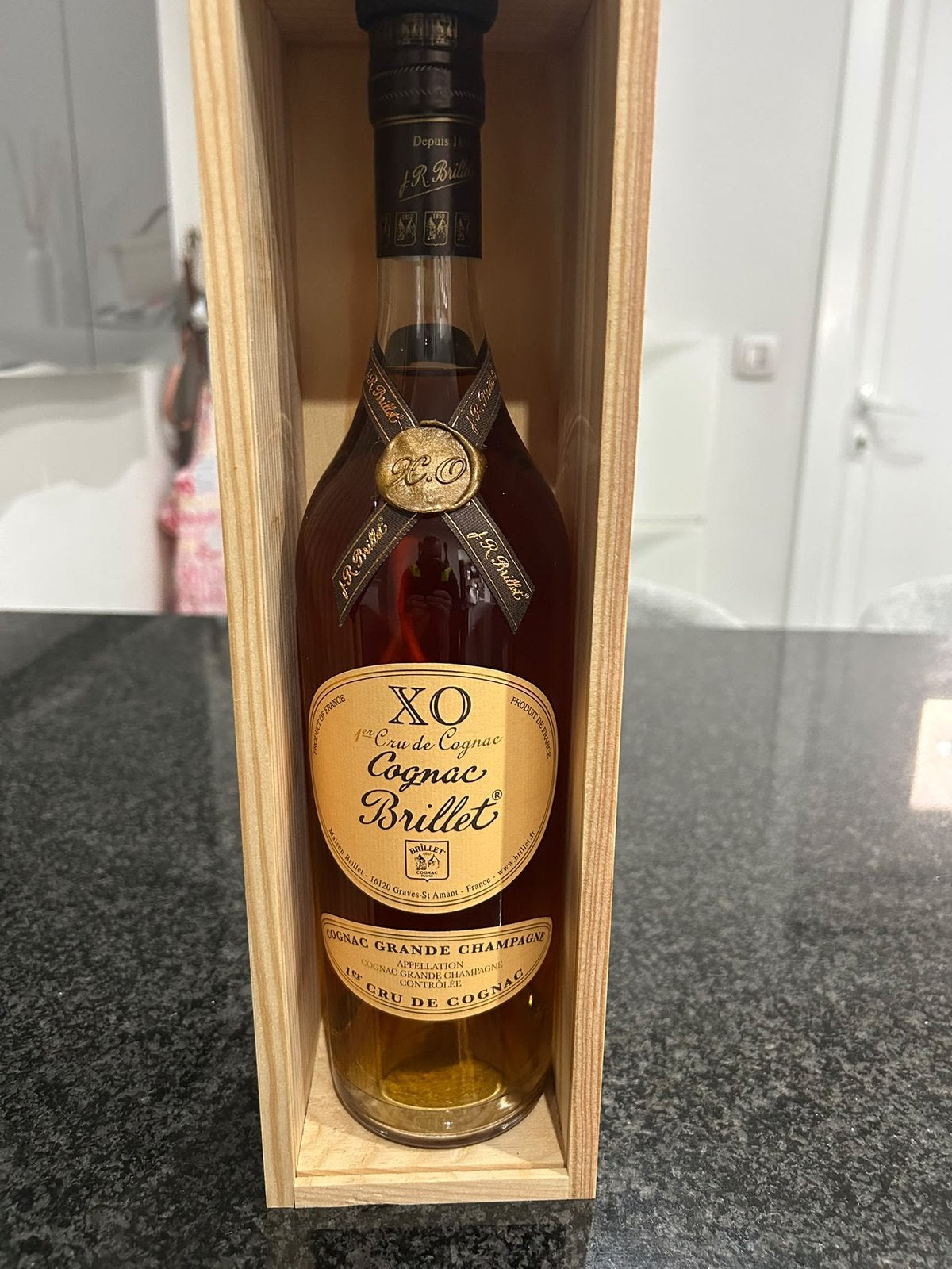 Caisse de 12bts Brillet XO Cognac Grande Champagne, 70cl, Enlèvement ou Envoi, Comme neuf, Champagne
