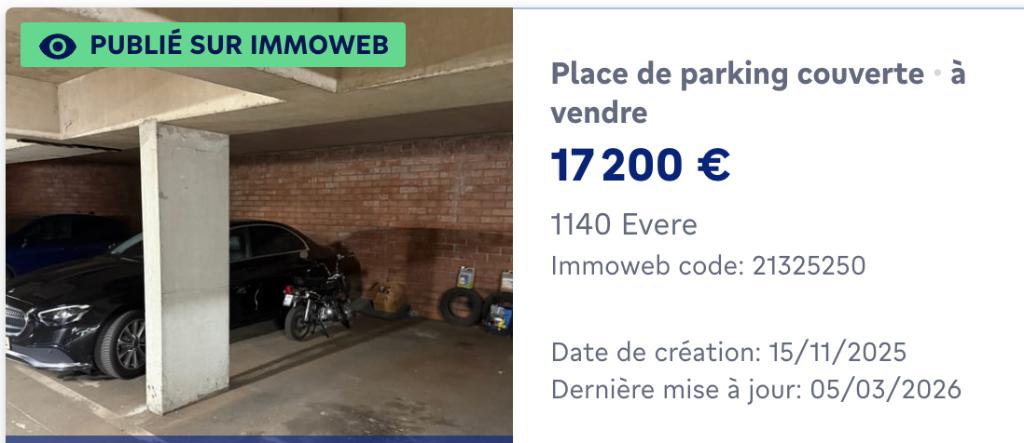 Place de parking, Bruxelles