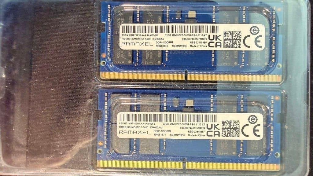 64Gb DDR Adata 32Gb x 2 sodimm, Ophalen of Verzenden, Zo goed als nieuw, DDR5, 64 GB