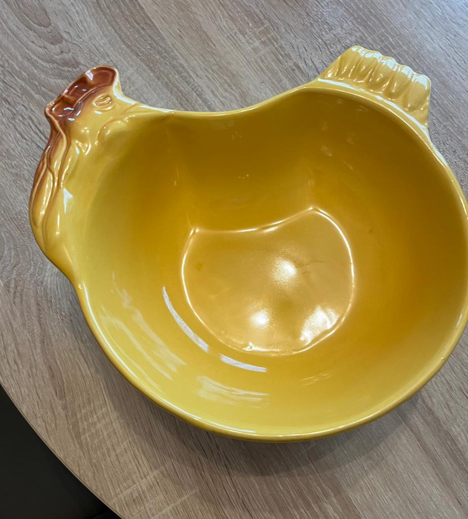 Bol en porcelaine en forme de poulet, Enlèvement, Comme neuf