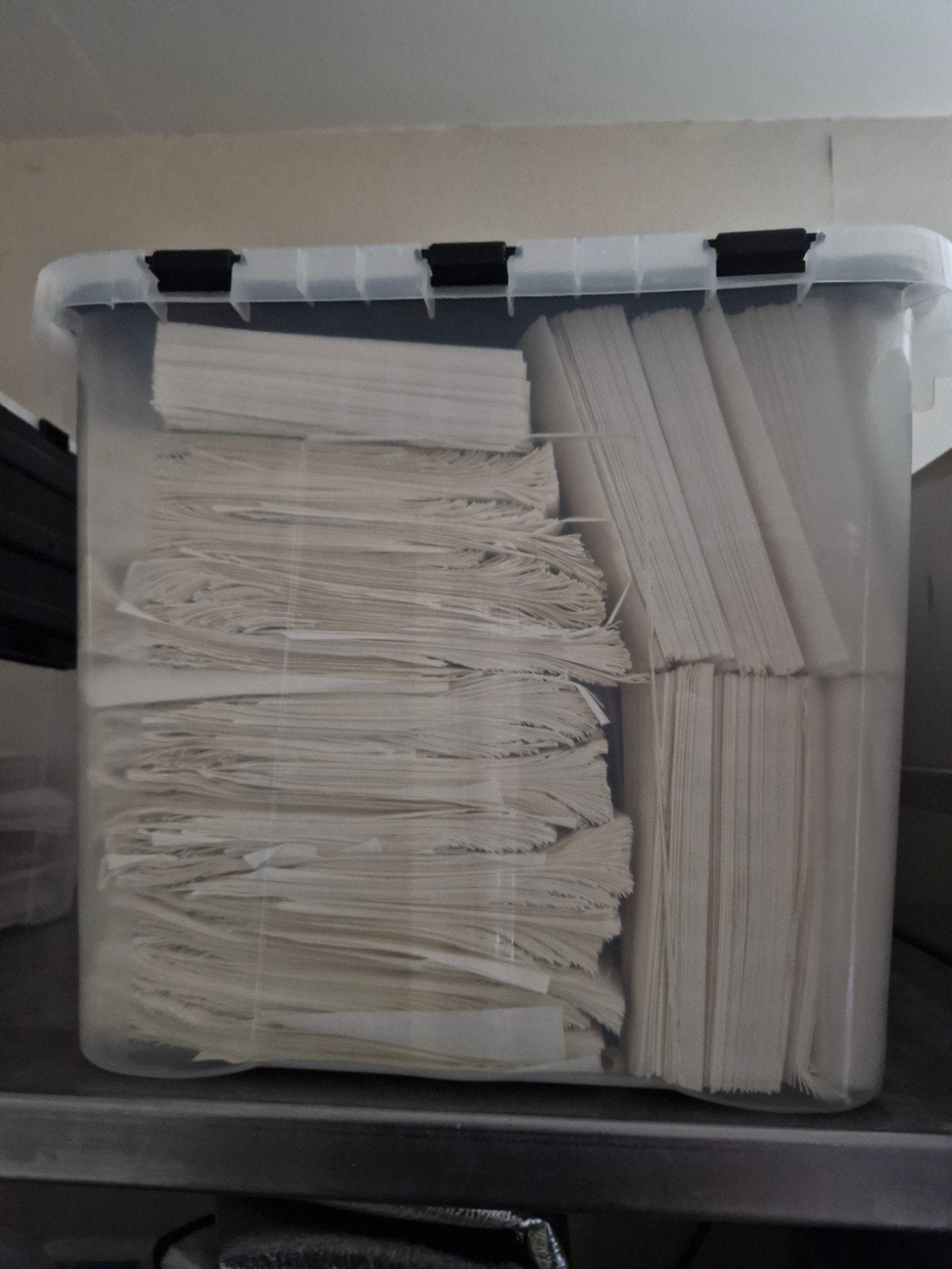hamburger envelop, Ophalen