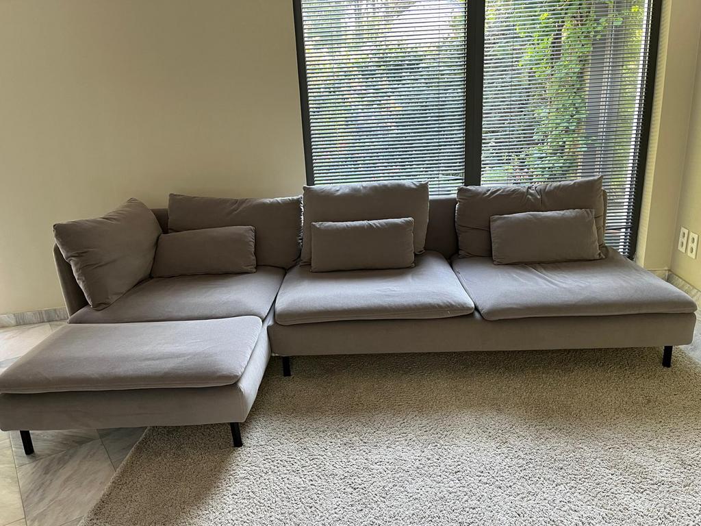Soderhamn zetel 4 zit met chaise longue, Huis en Inrichting, Ophalen, Gebruikt, Stof