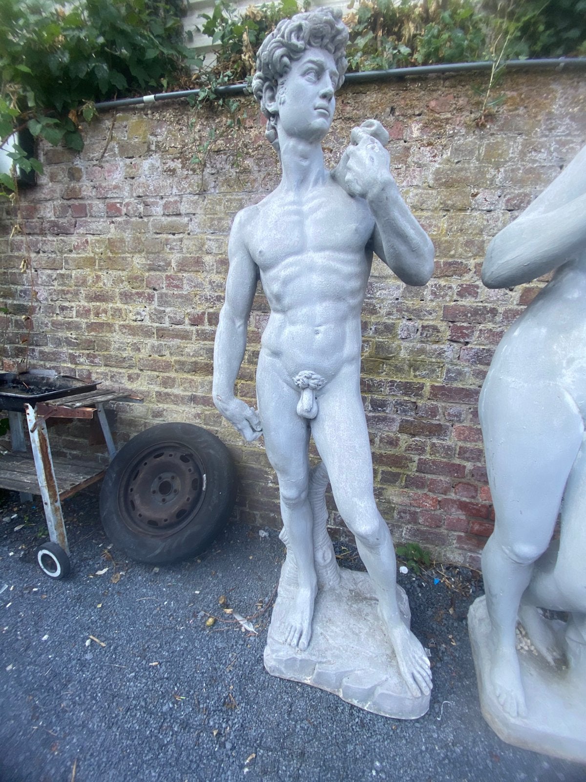 Grande statue de pierre David de Michel-Ange 1m70 lourde, Jardin & Terrasse, Enlèvement, Comme neuf, Pierre, Ange