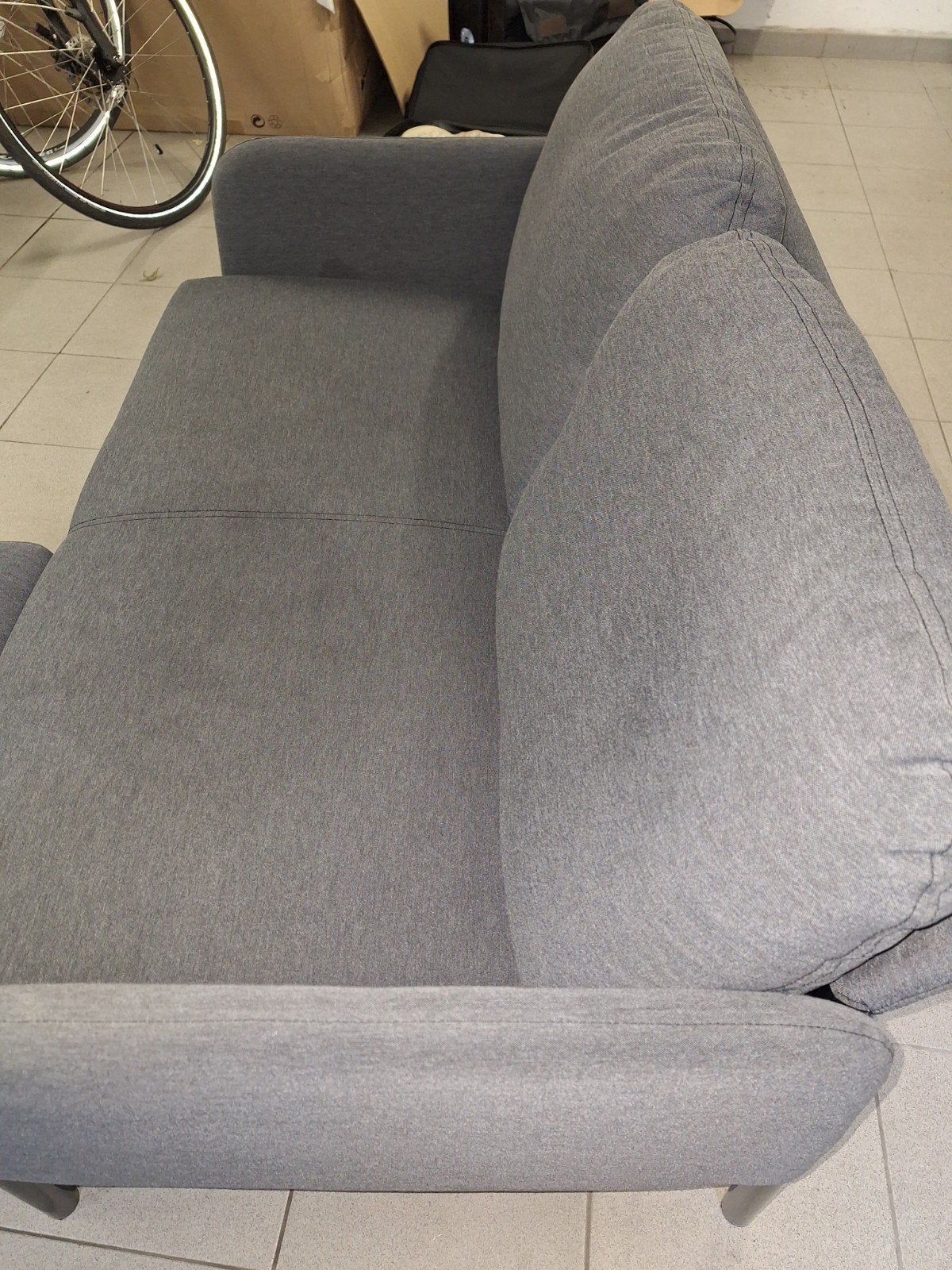 2-zitsbank met chaise longue, Huis en Inrichting, Ophalen, Tweepersoons, Zo goed als nieuw, 80 cm