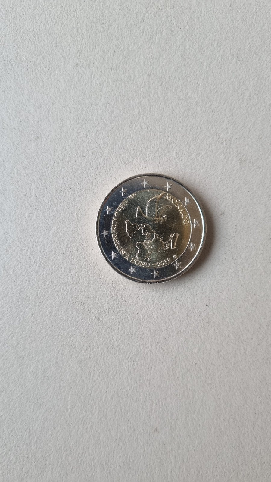 MONACO 20 jaar uno lidmaatschap, Postzegels en Munten, Munten | Europa | Euromunten, Ophalen, Monaco
