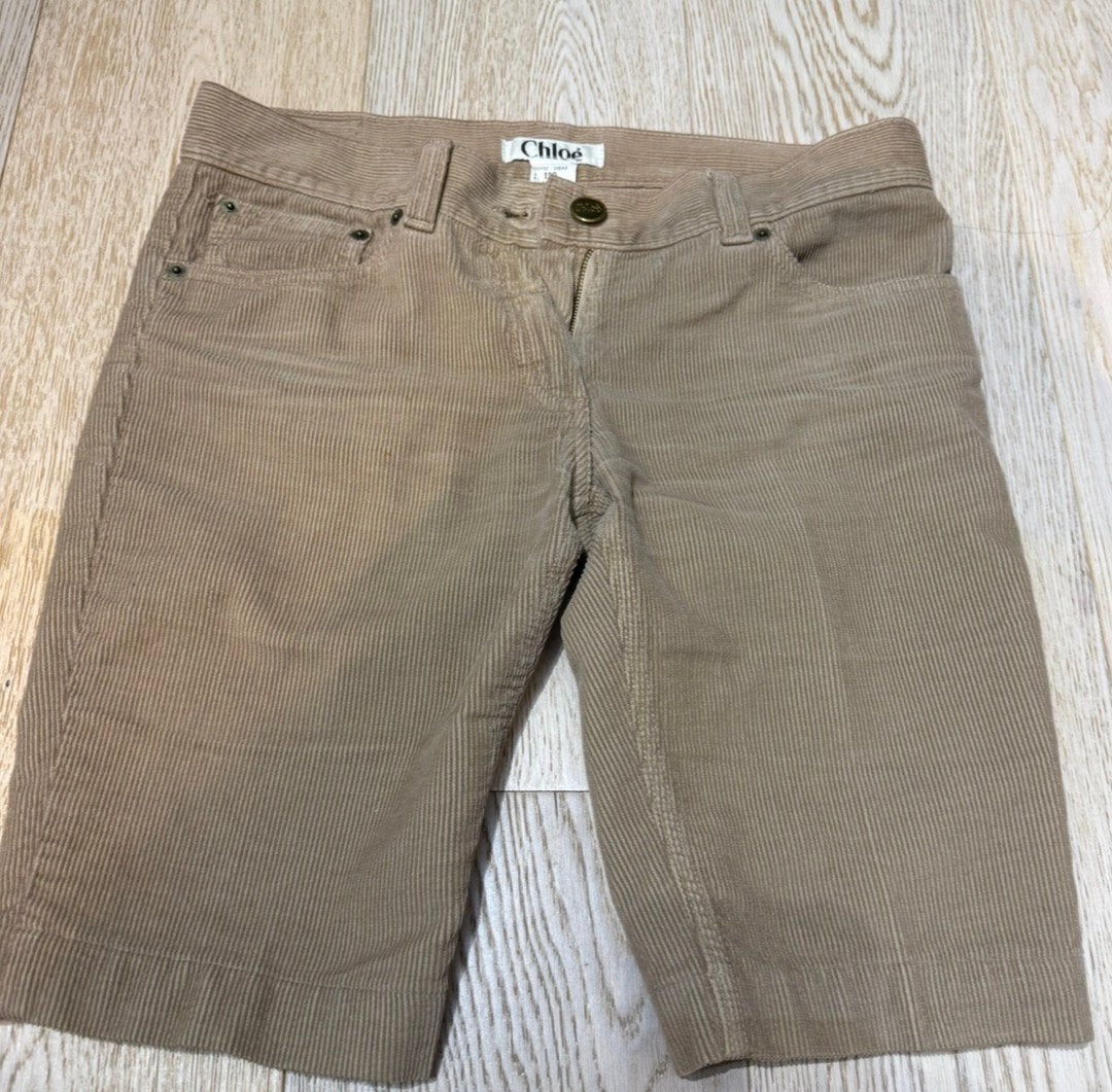 Chloe camel korte broek T 34 xs, Ophalen of Verzenden, Zo goed als nieuw, Beige