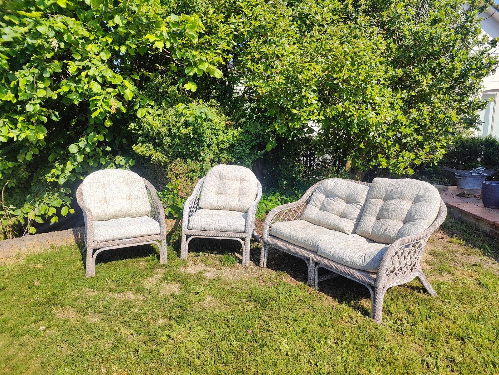 Rieten tuinset, Ophalen, Rotan