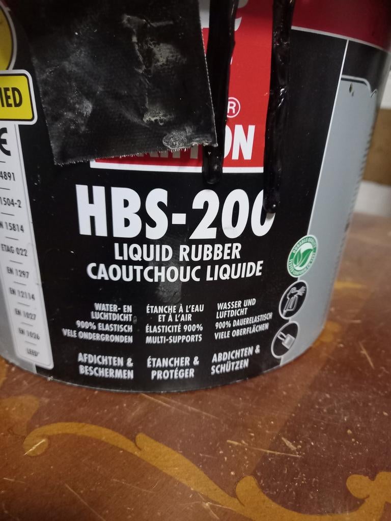 HBS-200 vloeibaar rubber met borstel 5l, Doe-het-zelf en Bouw
