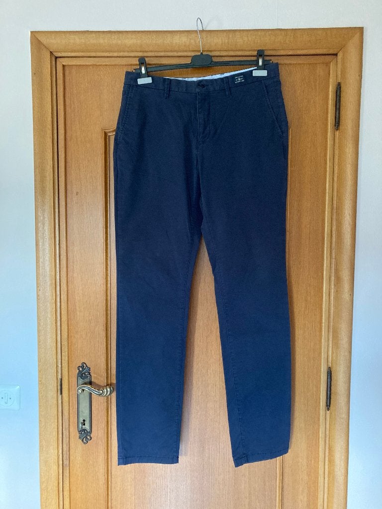 Blauwe lange broek, Tommy Hilfiger, 34, Blauw, Overige maten, Ophalen of Verzenden, Tommy hilfiger