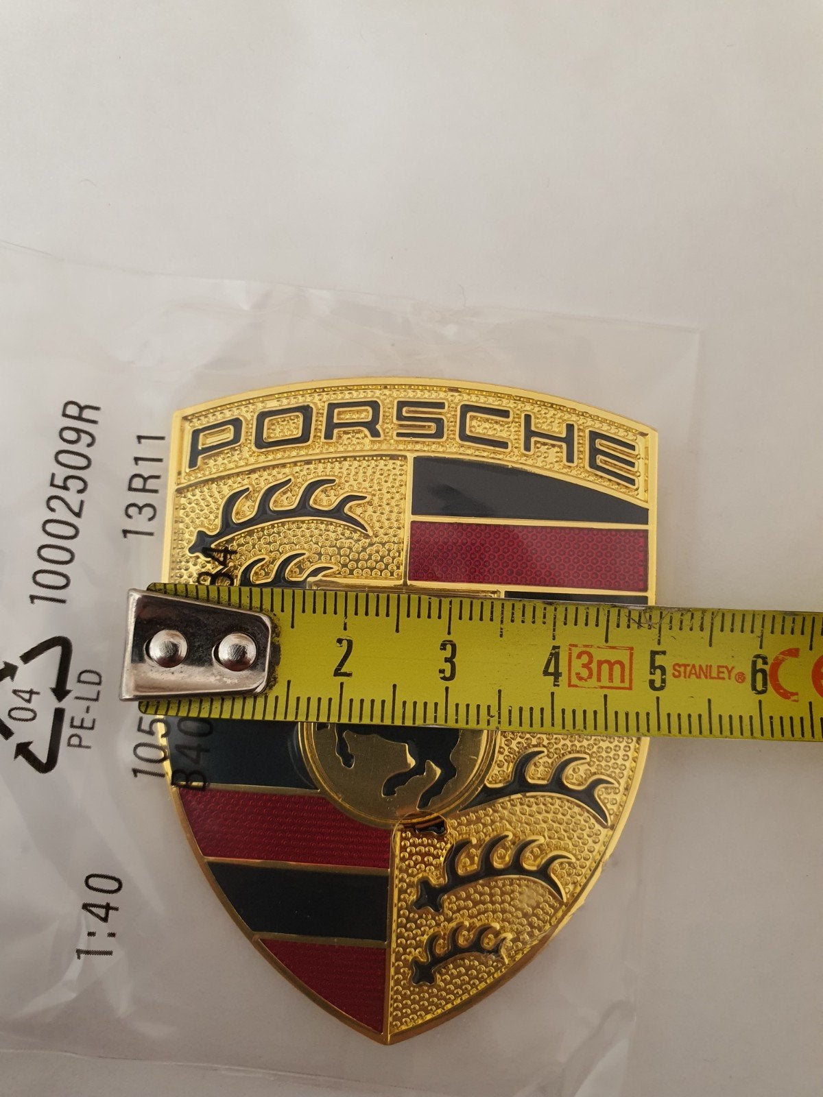 Logo métallique du couvercle et du capot du coffre Porsche 5, Neuf, Enlèvement ou Envoi, Porsche, Capot moteur