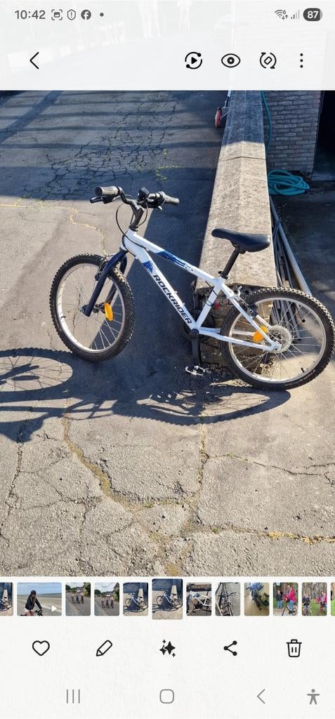Velo VTT rockrider blanc fille ou garçon 6-9 ans, Enlèvement