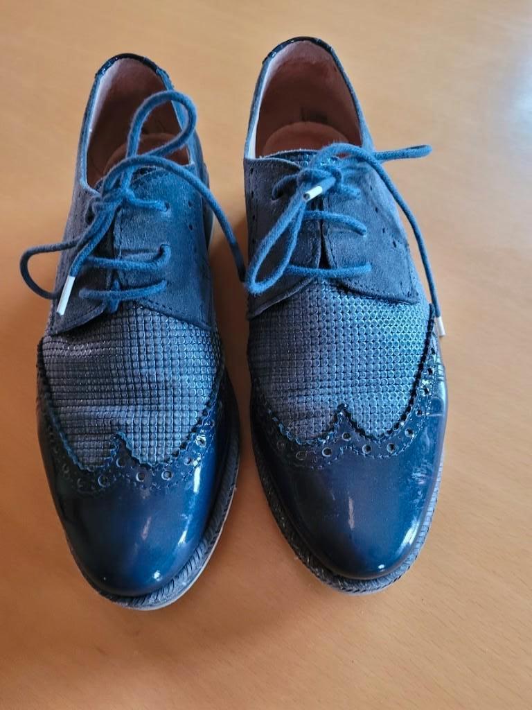 blauwe veterschoenen hispanitas, Blauw, Instappers, Hispanitas, Ophalen of Verzenden