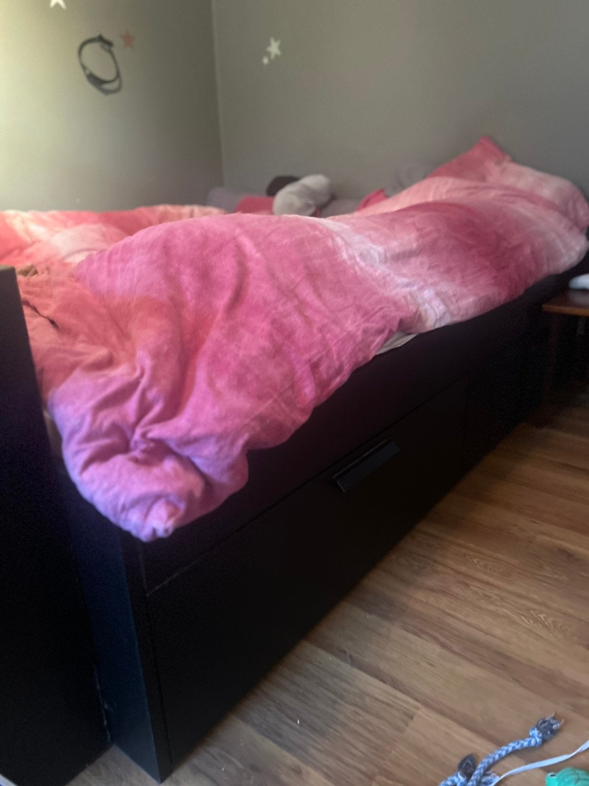 Lit ikea avec 4 tiroirs 180x200, Enlèvement, Utilisé, 180 cm, 200 cm