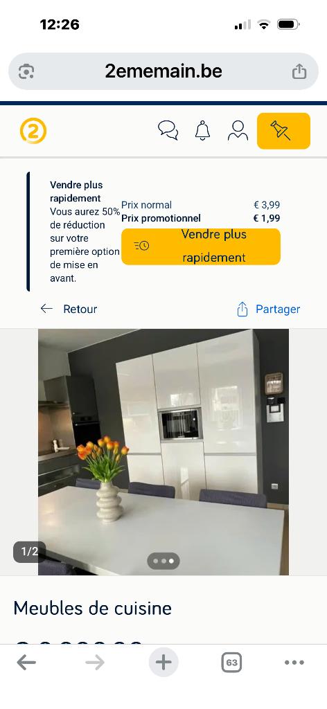 Meubles cuisine, Maison & Meubles, Cuisine | Éléments de cuisine, Comme neuf, Blanc, Enlèvement