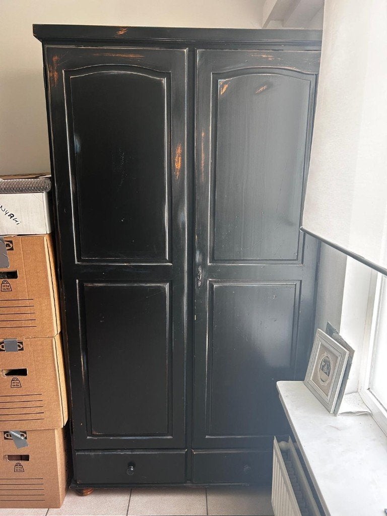 Zwarte kast, Avec tablette(s), 100 à 150 cm, Utilisé, 50 à 75 cm